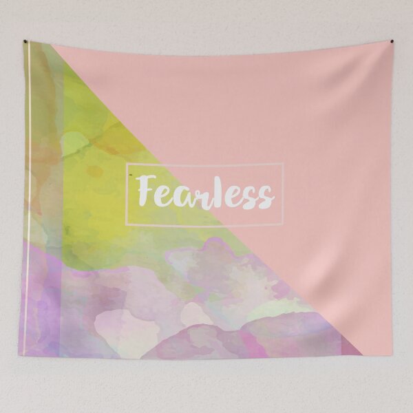 Item preview, Fearless Motivation Quote Mantra Mauve Rose Watercolor designed and sold by Bebichic.