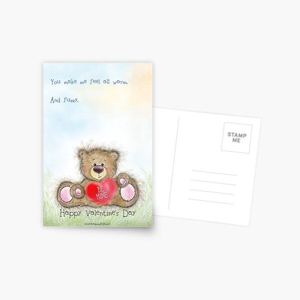 Theo's Valentine - Warm and Fuzzy Postcard