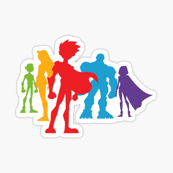 Teen Titans silhouette Sticker
