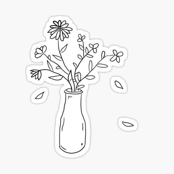 Vase of Flowers Digital Coloring Page for Kids and Adults. Instant Download  / Printable - Etsy