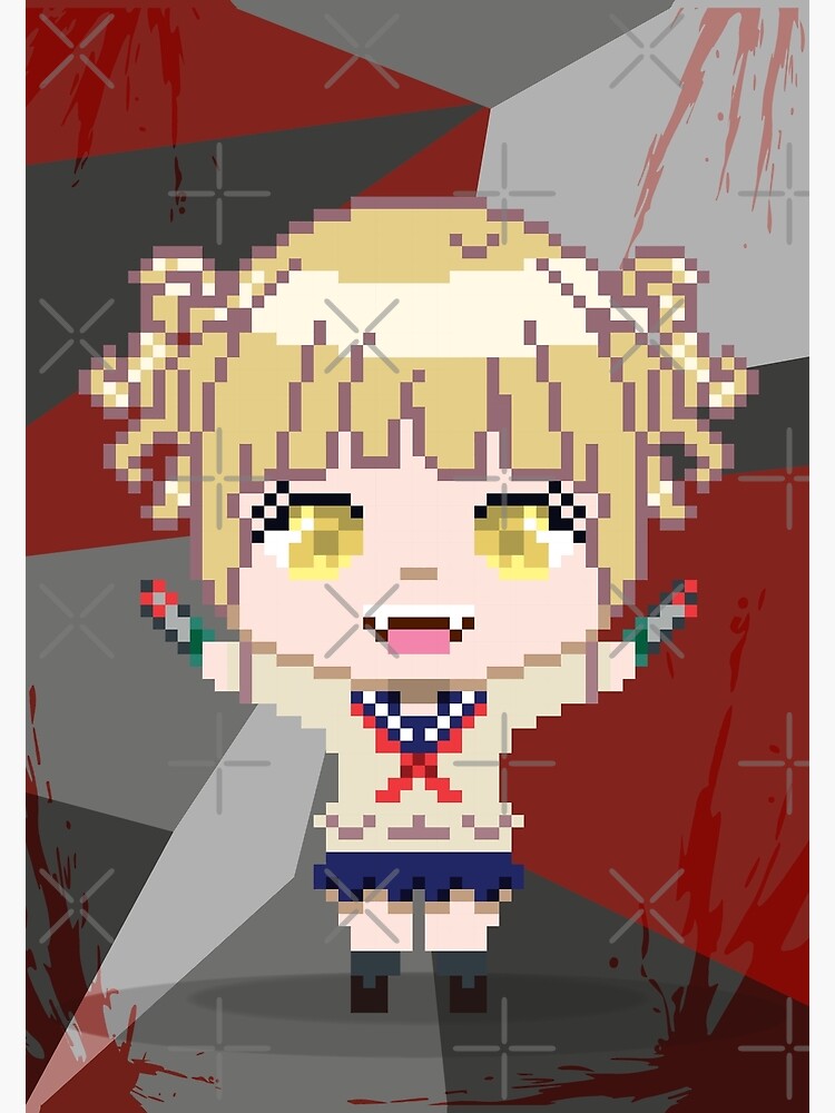 Meine Heldenakademie Toga Himiko Pixel Art Kunstdruck Von Dirrajnoswal Redbubble