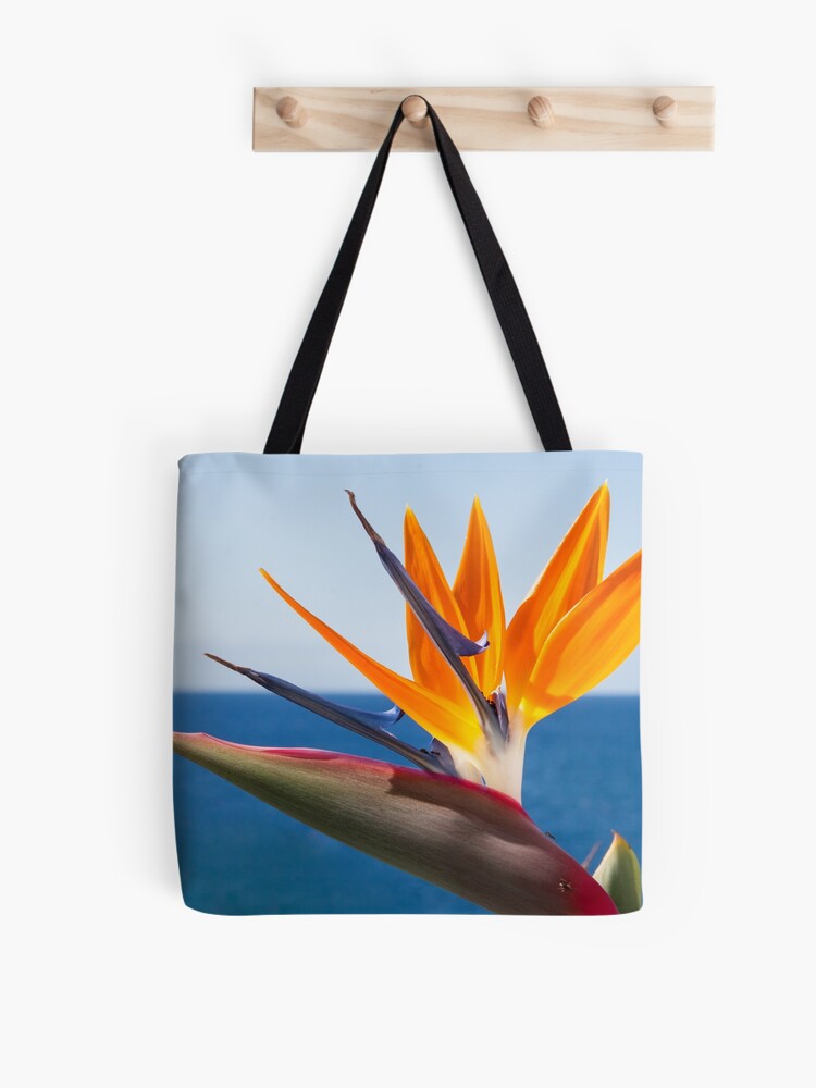 Thumbnail 1 von 2, Stofftasche, Geschenkidee Blume Strelitzie Foto designt und verkauft von Igelchen.