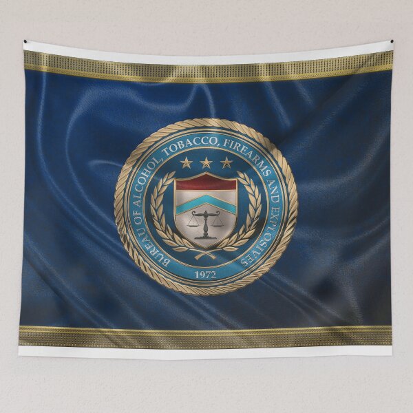 Item preview, The Bureau of Alcohol, Tobacco, Firearms and Explosives - ATF Seal over Flag designed and sold by Serge Averbukh Art Studio.