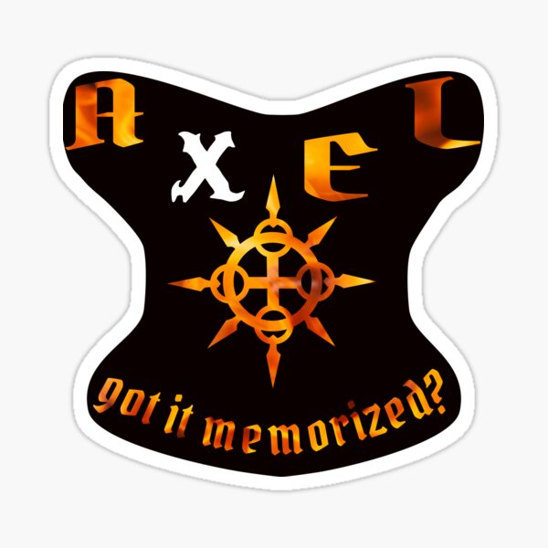 Vista previa del artículo con la obra «Kingdom Hearts Axel 'Lo tengo memorizado'», diseñado y vendido por gysahlgreens.