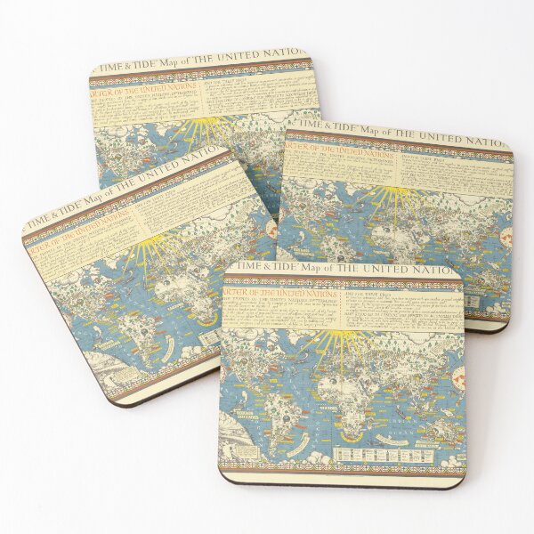 Item preview, Historical Vintage United Nations Pictorial World Map Boho Peace Map designed and sold by easteuromaps.