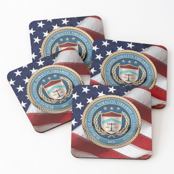 Item preview, The Bureau of Alcohol, Tobacco, Firearms and Explosives - ATF Seal over American Flag designed and sold by Serge Averbukh Art Studio.