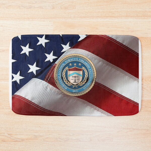 Item preview, The Bureau of Alcohol, Tobacco, Firearms and Explosives - ATF Seal over American Flag designed and sold by Serge Averbukh Art Studio.