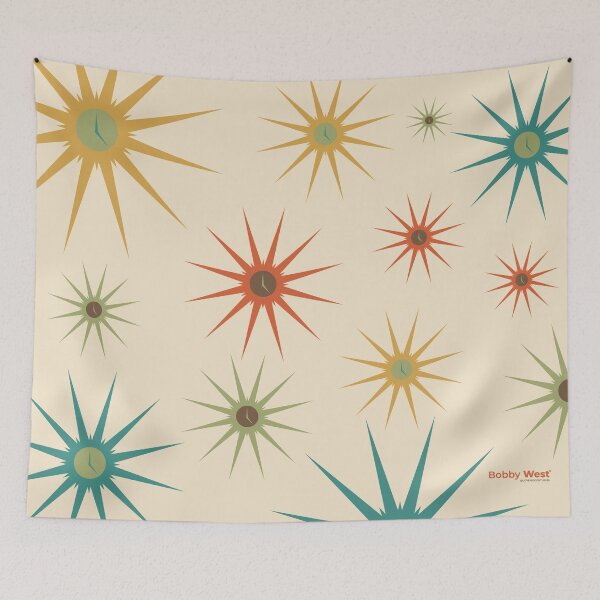 Item preview, "Cocktail Hour" Retro Starburst Clocks by Bobby West designed and sold by BobbyWest1965.