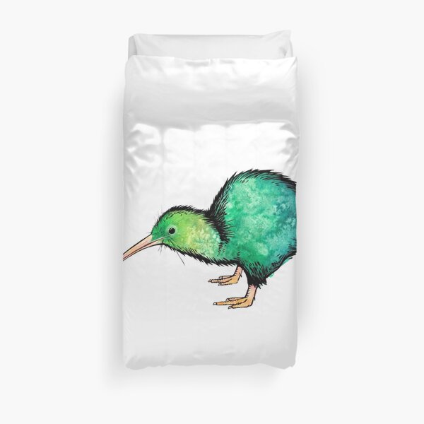 Cute Kiwi - Watercolour Art Duvet Cover