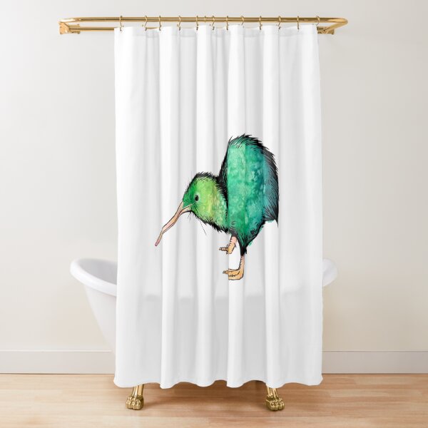 Cute Kiwi - Watercolour Art Shower Curtain