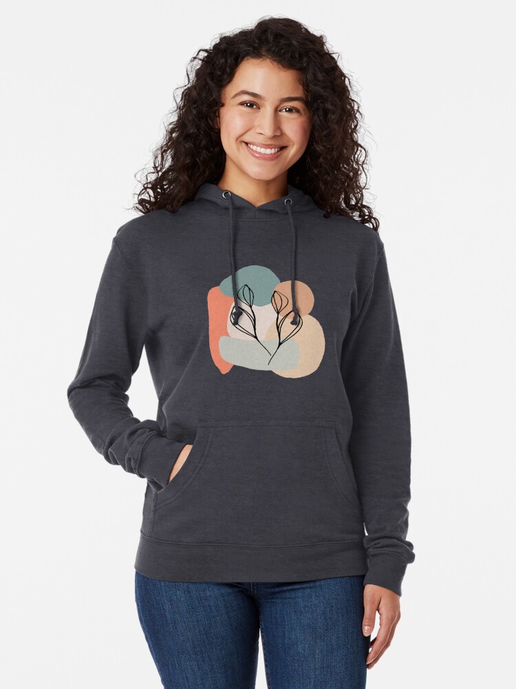 Alternative Ansicht von Schwarzblätter und Pastellhintergrund Leichter Hoodie