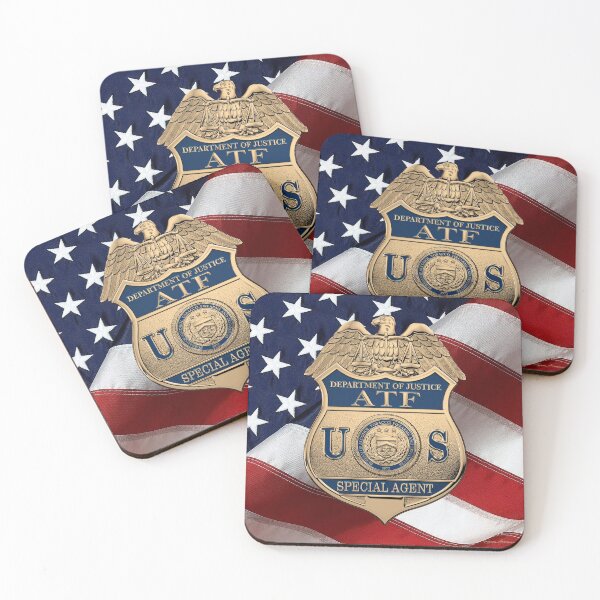 Item preview, The Bureau of Alcohol, Tobacco, Firearms and Explosives - ATF Special Agent Badge over American Flag designed and sold by Serge Averbukh Art Studio.