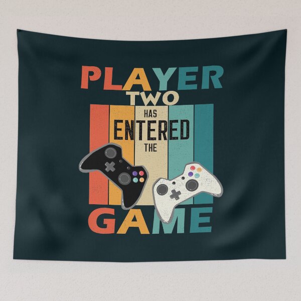 Item preview, Retro Player 2 Has Entered The Game - Dark designed and sold by Desha001.
