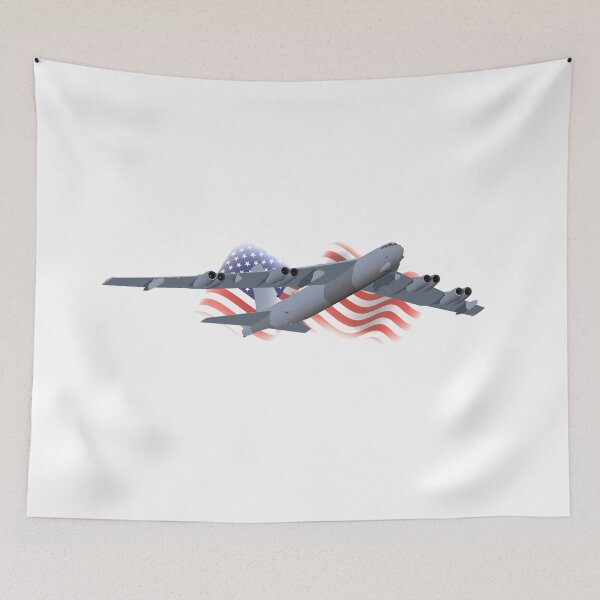 Artikelvorschau, Strategischer Bomber B-52 mit amerikanischer Flagge entworfen und verkauft von NorseTech.