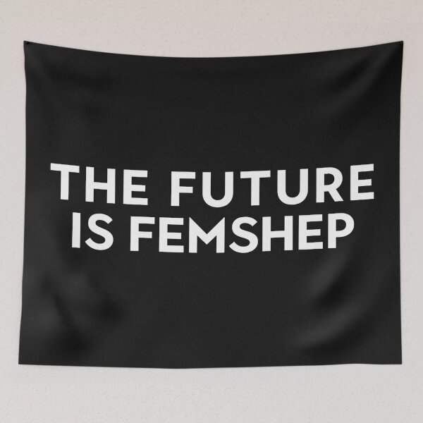Item preview, The Future Is Femshep | Mass Effect Parody Slogan | White Print designed and sold by surik-.