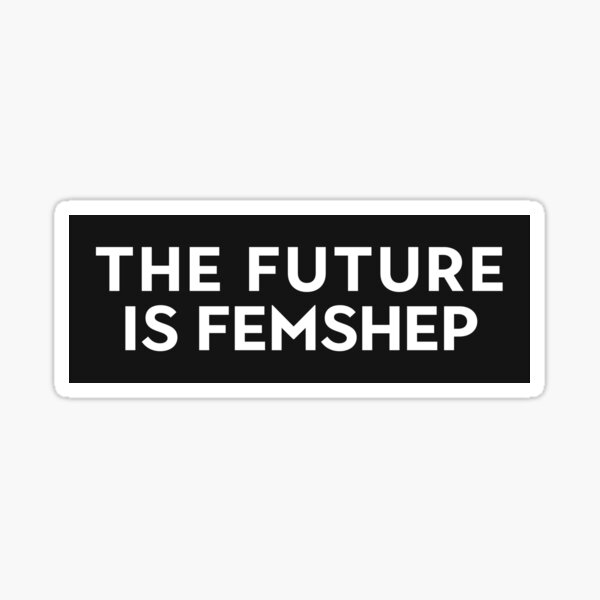 Vista previa del artículo con la obra «El futuro es Femshep | Eslogan de parodia de Mass Effect | Letra blanca», diseñado y vendido por surik-.