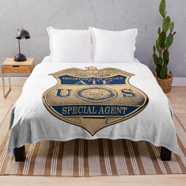 Item preview, The Bureau of Alcohol, Tobacco, Firearms and Explosives - ATF Special Agent Badge over White Leather designed and sold by Serge Averbukh Art Studio.