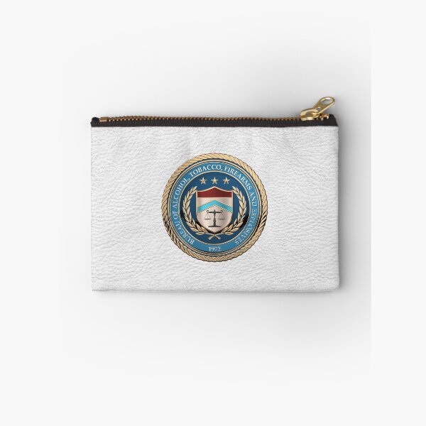 Item preview, The Bureau of Alcohol, Tobacco, Firearms and Explosives - ATF Seal over White Leather designed and sold by Serge Averbukh Art Studio.