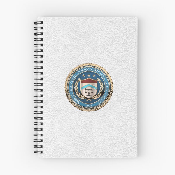 Item preview, The Bureau of Alcohol, Tobacco, Firearms and Explosives - ATF Seal over White Leather designed and sold by Serge Averbukh Art Studio.