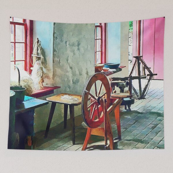 Item preview, Spinning Wheel Near Window designed and sold by Susan Savad.