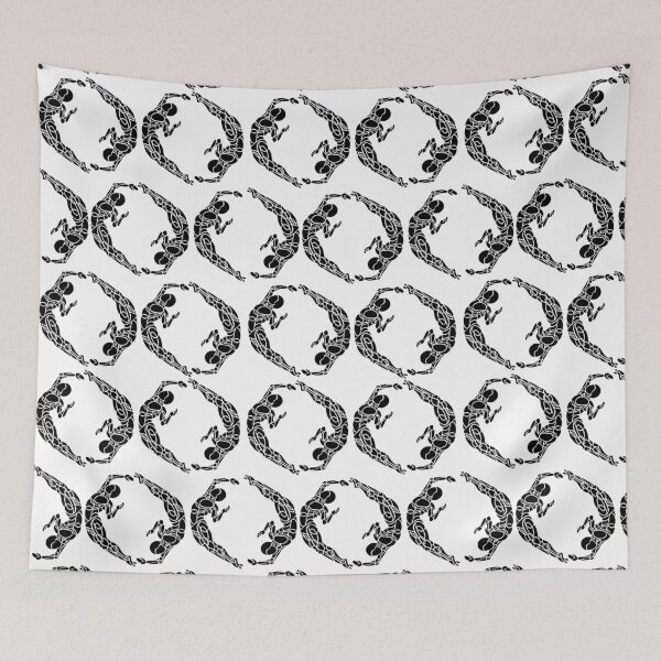 Item preview, Round and Round Black Circles Repeat Pattern designed and sold by danceink.