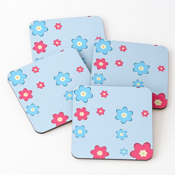 Item preview, vintage fantasy flowers over blue designed and sold by Filigranas Digitales.
