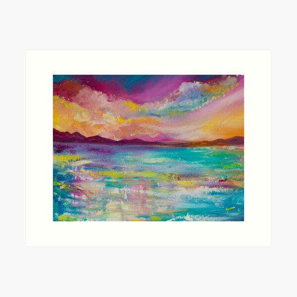 Pink and Purple Abstract  Art Print