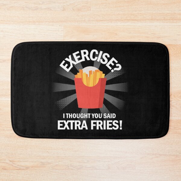 Item preview, Exercise I thought you said extra fries Gym Workout Apparel Funny Tee Shirt designed and sold by lxmag.
