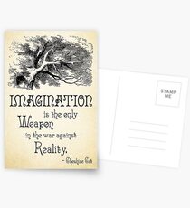 Alice in Wonderland Quote - Imagination is the only Weapon in the war against Reality - Cheshire Cat - 0139 Postcards