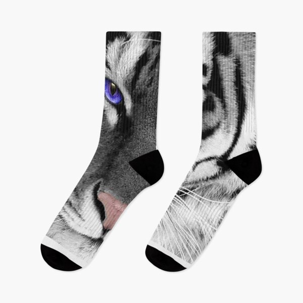 Item preview, Tigre blanco monocromo y color designed and sold by lfmdesigns.