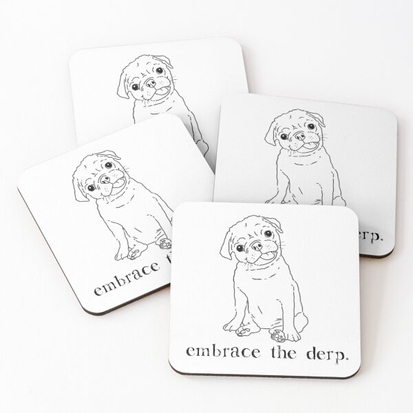 Item preview, Funny Pug Drawing, Derpy Pug, Cute Pug, Pug Mom, Pug Gift, Embrace the Derp designed and sold by Furkid Studio.