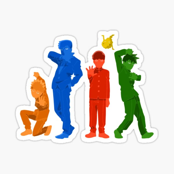 Mob Psycho 100 - Hoyuelo Shigeo Reigen Ritsu Teruki Pegatina