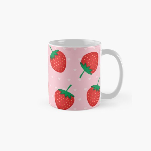 Strawberry Mug Overprint, Cottagecore Aesthetic Mug, Cute Coffee Cup, Gifts  for Her / Christmas Gifts / Strawberry Cup 