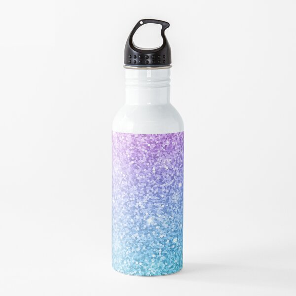 Purple Turquoise Glitter Ombre Water Bottle