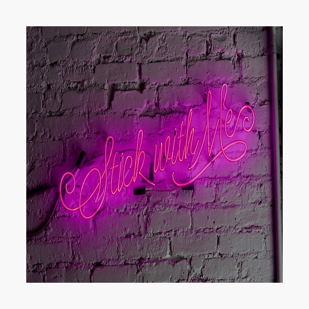 Lovely Large Bright Pink “Follow Me” LED Light Sign online Wall Decoration