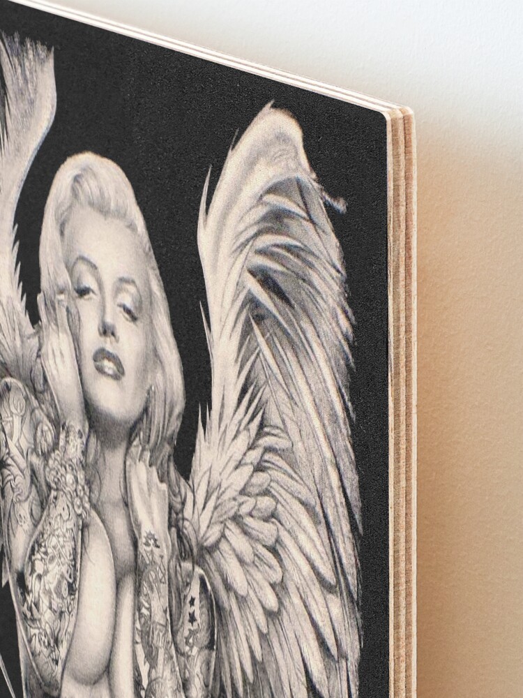 Alternate view of MARILYN : Vintage Abstract Tattooed Angel Print Mounted Print