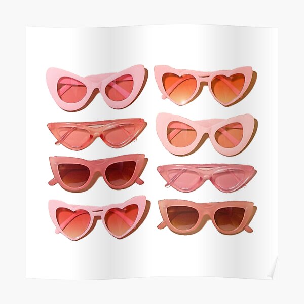 trendy glasses Poster