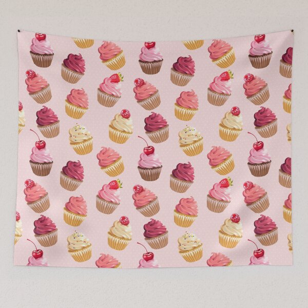 Item preview, Delicious Pink Retro Cupcakes designed and sold by newburyboutique.