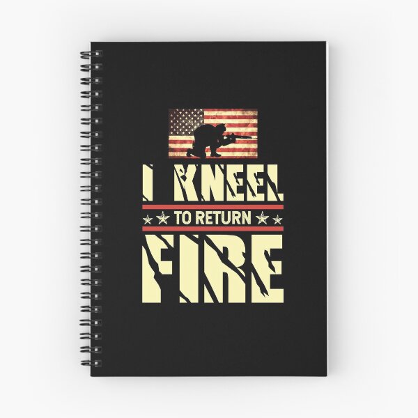 Item preview, I Kneel To Return Fire Military Veteran USA American Flag Soldier Patriotic Gift designed and sold by Dressed For  Duty.