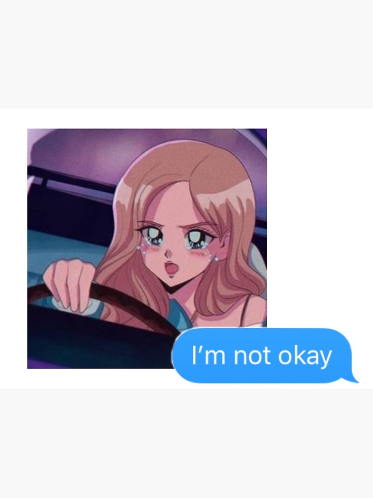 im not okay cartoon aesthetic greeting card by daesangsuga redbubble redbubble