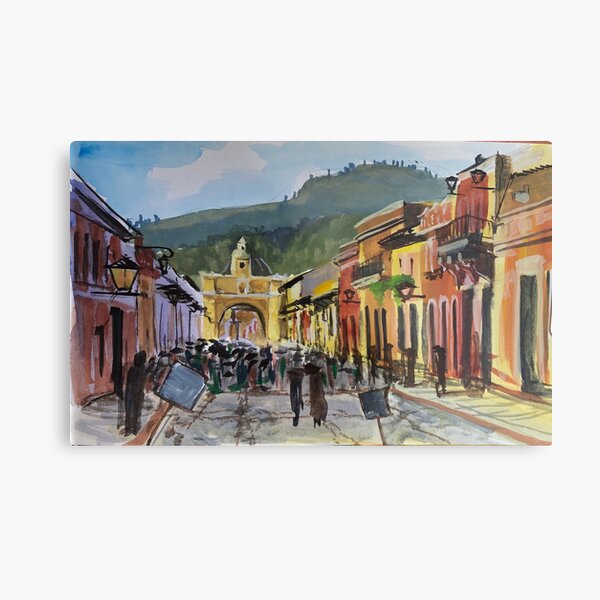 Main Street in Antigua Metal Print