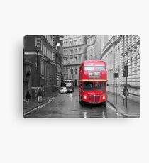 Red Bus Metal Print