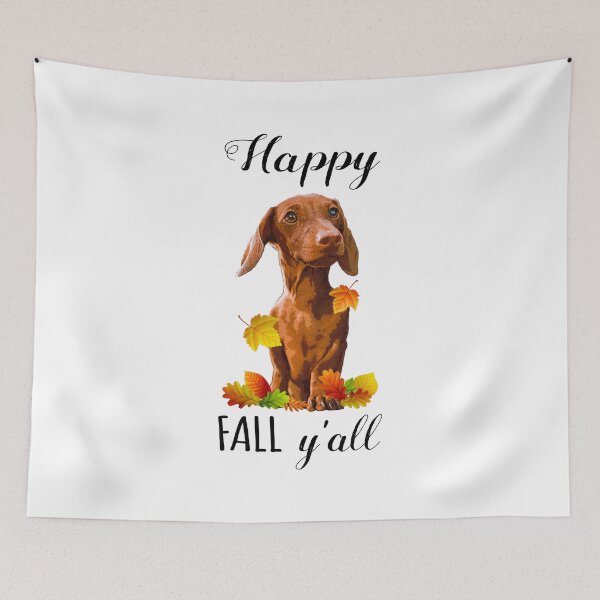 Item preview, Happy Fall Y'all Dachshund designed and sold by SmartPooch.