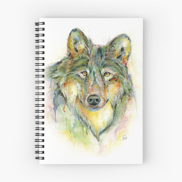 Item preview, Wolf - watercolor designed and sold by Bettina Kröger.