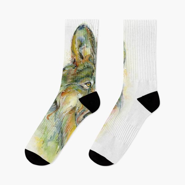 Item preview, Wolf - watercolor designed and sold by Bettina Kröger.