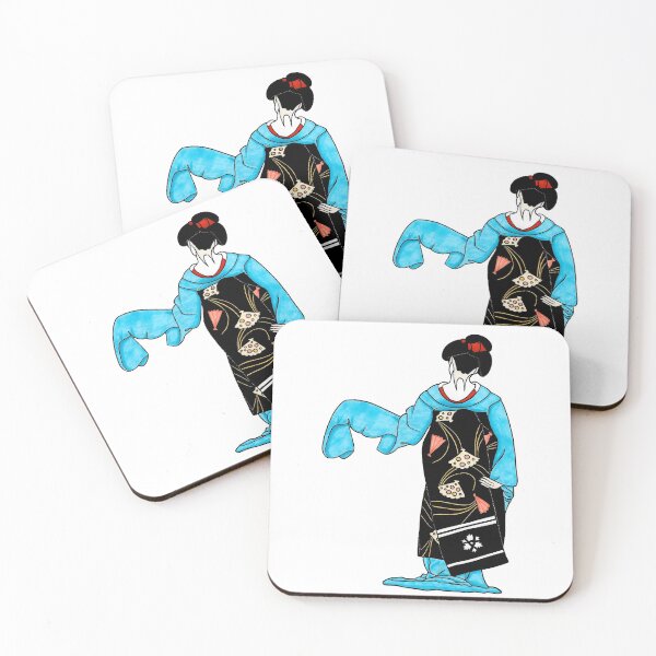 Item preview, Dancing maiko - ink illustration designed and sold by LorenDowding.