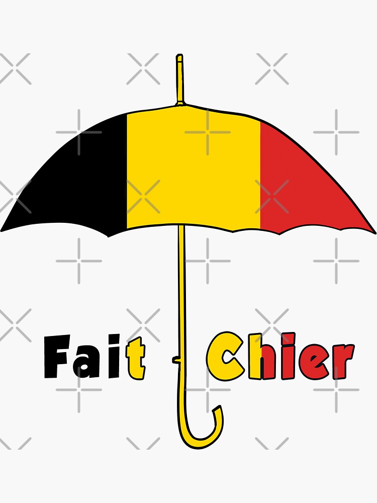 "Why does it rain so much in Belgium?" Sticker for Sale by JPColemonts