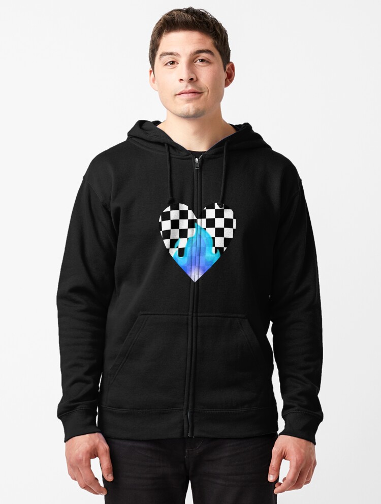 checkered sleeve hoodie