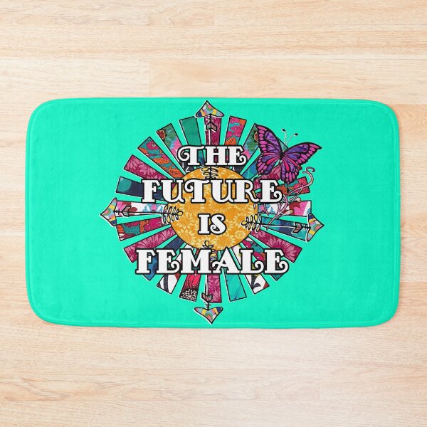 Item preview, The Future is Female Retro Fabric Collage  designed and sold by artbyomega.