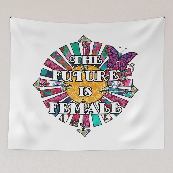 Item preview, The Future is Female Retro Fabric Collage  designed and sold by artbyomega.